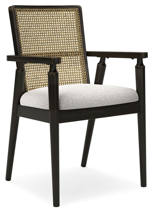 Galliden - Dining Upholstered Arm Chair (Set of 2) - Black – Chair Sets by Signature Design by Ashley® at Furniture Wholesale Plus , Nashville furniture store