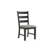 Martin - Dining Side Chair With Gray Fabric (Set of 2) - Black Finish – Chair Sets by Elements International at Furniture Wholesale Plus , Nashville furniture store