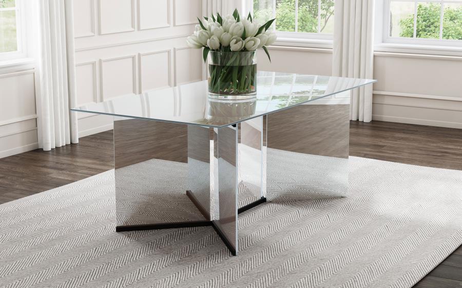 Emery - Rectangular Mirrored Dining Table - Silver – Dining Tables by Coaster Fine Furniture at Furniture Wholesale Plus , Nashville furniture store