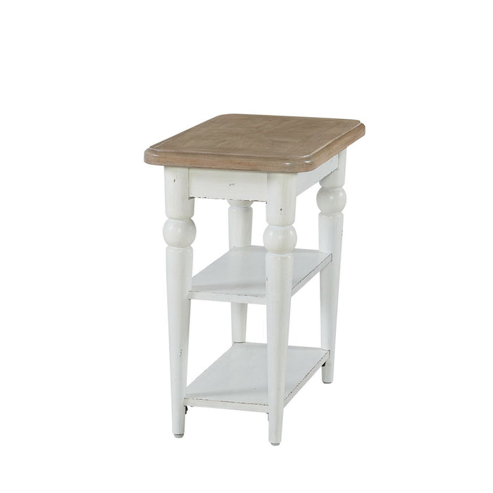 Turnberry Park - Chairside Table - Washed White – Chair Side Tables by Liberty Furniture at Furniture Wholesale Plus , Nashville furniture store