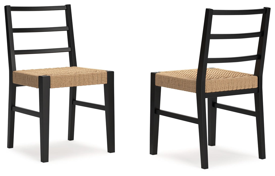 Isanti - Dining Room Side Chair (Set of 2) - Light Brown / Black – Chair Sets by Millennium® by Ashley at Furniture Wholesale Plus , Nashville furniture store