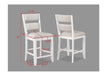 Wendy - Counter Height Chair (Set of 2) - White / Beige – Chair Sets by Crown Mark at Furniture Wholesale Plus , Nashville furniture store