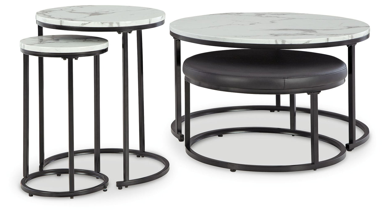 Jusmour - Occasional Nesting Table (Set of 4) - Black / White – Nesting Tables by Signature Design by Ashley® at Furniture Wholesale Plus , Nashville furniture store