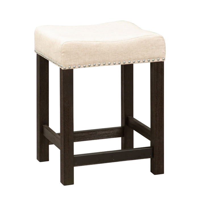 Heatherbrook - Upholstered Console Stool - Charcoal & Ash – Counter Height (24"-27") by Liberty Furniture at Furniture Wholesale Plus , Nashville furniture store