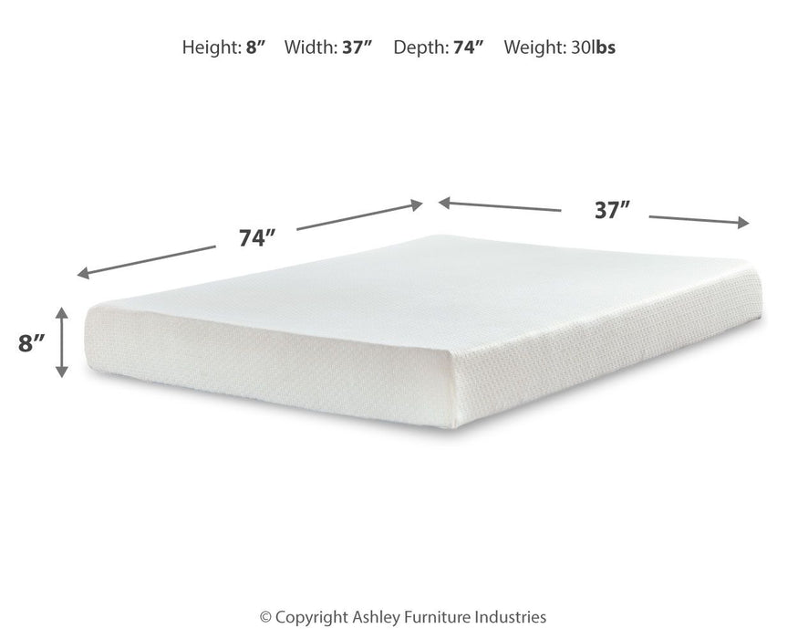 Chime 8 Inch Memory Foam - Medium Memory Foam Mattress – Memory Foam Mattresses by Sierra Sleep® by Ashley at Furniture Wholesale Plus , Nashville furniture store
