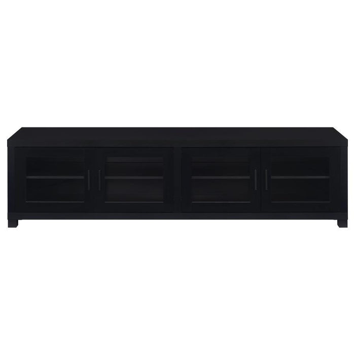 Jupiter - 4 Door Engineered Wood TV Stand - Black – TV Stands by Coaster Fine Furniture at Furniture Wholesale Plus , Nashville furniture store