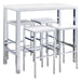 Natividad - 5 Piece Pub Height Bar Table Set - White High Gloss - Premium 5 Piece Dining Room Sets from CoasterEveryday - Just $569! Shop now at Furniture Wholesale Plus  We are the best furniture store in Nashville, Hendersonville, Goodlettsville, Madison, Antioch, Mount Juliet, Lebanon, Gallatin, Springfield, Murfreesboro, Franklin, Brentwood