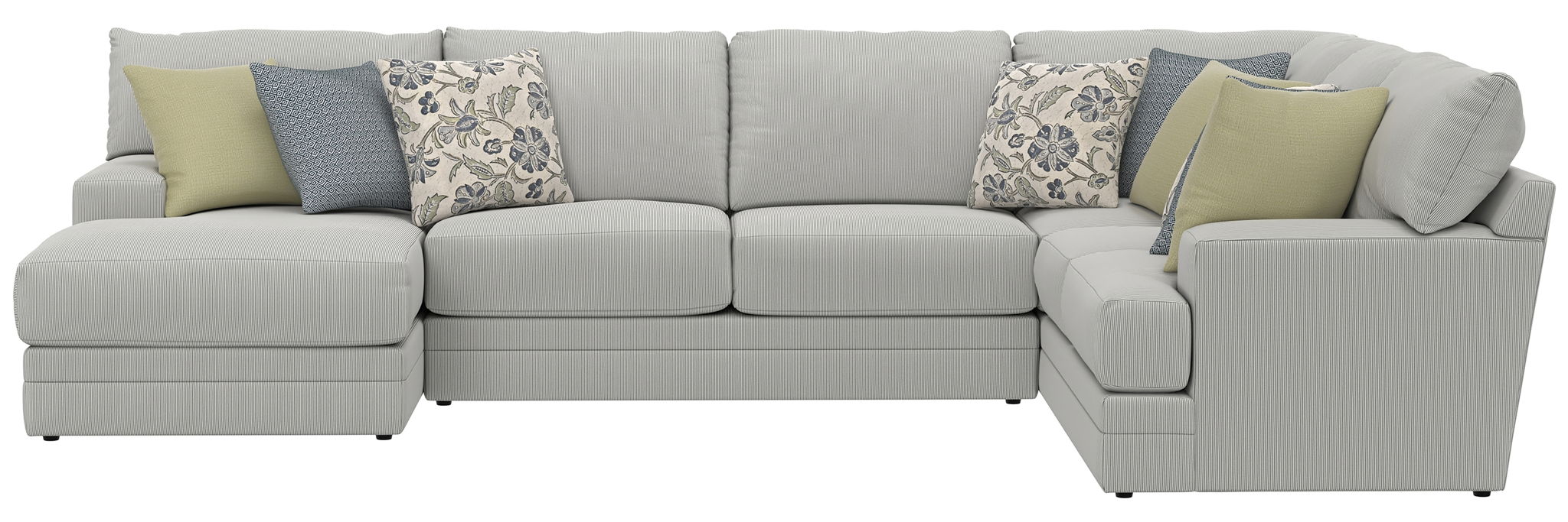 Stockbridge - Sectional With Comfort Coil Seating And 9 Accent Pillows Included – Stationary Sectionals by Jackson at Furniture Wholesale Plus , Nashville furniture store