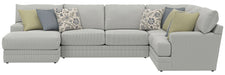 Stockbridge - Sectional With Comfort Coil Seating And 9 Accent Pillows Included – Stationary Sectionals by Jackson at Furniture Wholesale Plus , Nashville furniture store