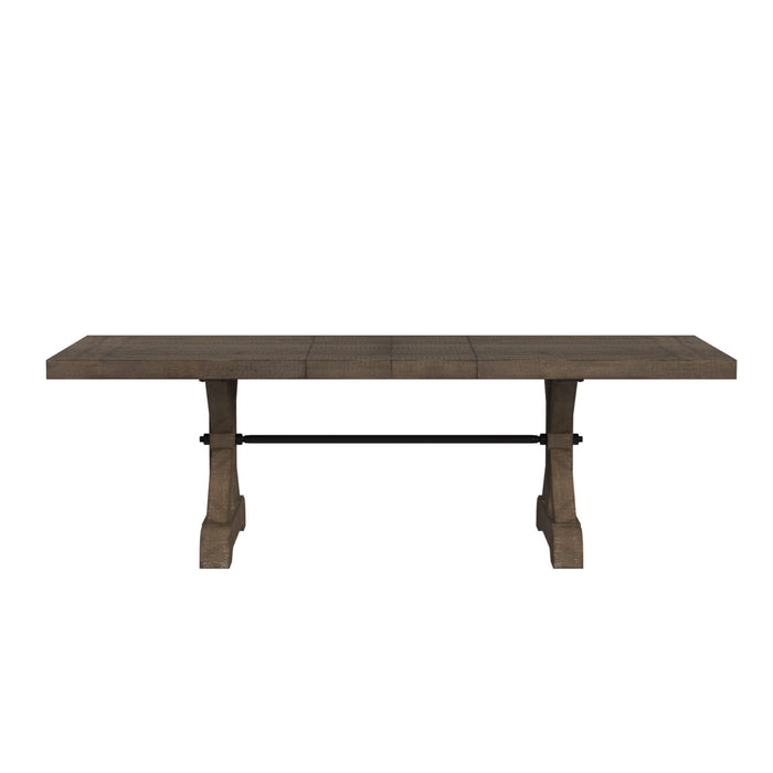Yellowstone - Dining Table With 2X12" Leaves - Gray – Dining Tables with Extensions by Elements International at Furniture Wholesale Plus , Nashville furniture store