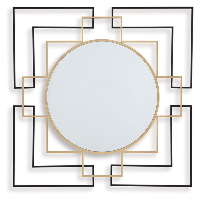 Oceanal - Accent Mirror - Black / Gold Finish – Accent Mirrors by Signature Design by Ashley® at Furniture Wholesale Plus , Nashville furniture store