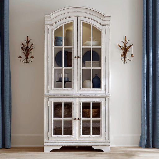 Magnolia Manor - Display Cabinet - Antique White – Display Cabinets by Liberty Furniture at Furniture Wholesale Plus , Nashville furniture store