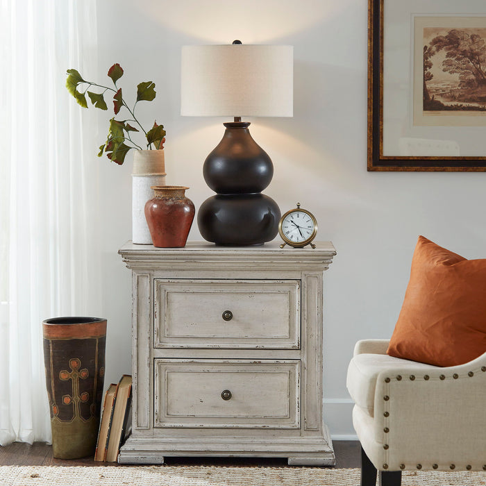 Big Valley - 2 Drawer Night Stand w/ Charging Station – Nightstands w/ Charging Stations by Liberty Furniture at Furniture Wholesale Plus , Nashville furniture store