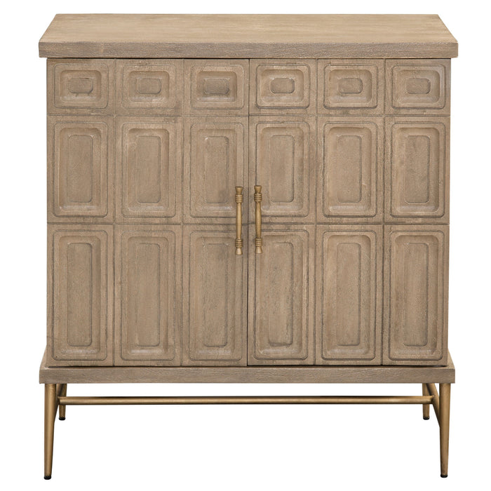 Arun - 2-Door Accent Cabinet - Light Brown – Accent Cabinets by Steve Silver Furniture at Furniture Wholesale Plus , Nashville furniture store
