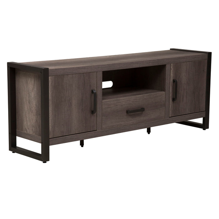 Tanners Creek - Entertainment TV Stand - Dark Gray – TV Stands by Liberty Furniture at Furniture Wholesale Plus , Nashville furniture store