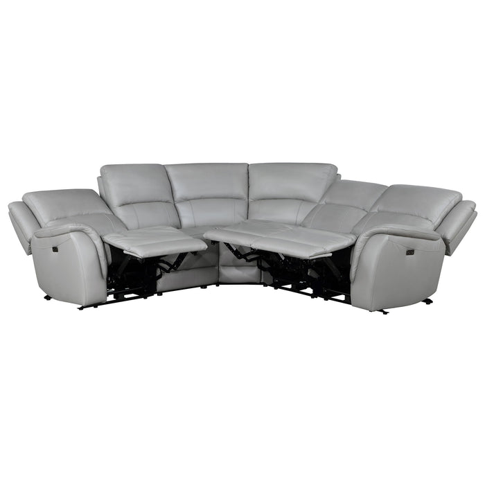 Alexandria - Leather Power Sectional – Reclining Sectionals by Steve Silver Furniture at Furniture Wholesale Plus , Nashville furniture store