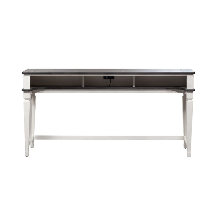 Allyson Park - Console Bar Table - Wirebrushed White / Charcoal – Console Tables by Liberty Furniture at Furniture Wholesale Plus , Nashville furniture store