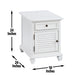 Charlestown - Storage End With USB - White – End Tables by Steve Silver Furniture at Furniture Wholesale Plus , Nashville furniture store