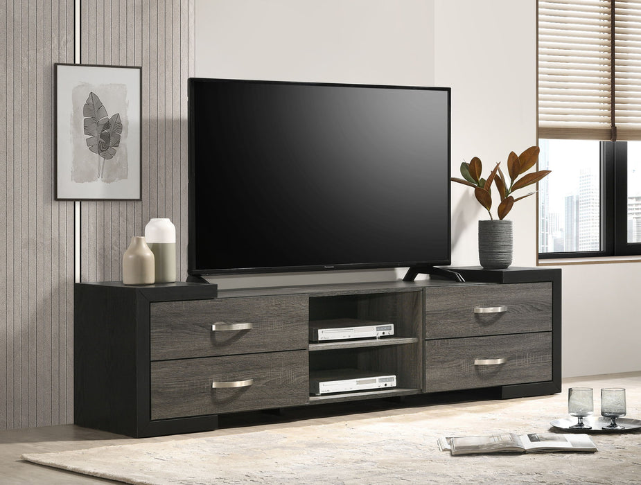 Brant - TV Stand - Dark Gray - Premium TV Stands from Crown Mark - Just $309! Shop now at Furniture Wholesale Plus  We are the best furniture store in Nashville, Hendersonville, Goodlettsville, Madison, Antioch, Mount Juliet, Lebanon, Gallatin, Springfield, Murfreesboro, Franklin, Brentwood