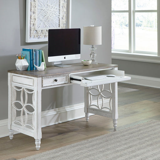 Magnolia Manor - L Writing Desk - Antique White – Writing Desks by Liberty Furniture at Furniture Wholesale Plus , Nashville furniture store