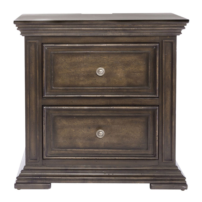 Big Valley - 2 Drawer Night Stand w/ Charging Station – Nightstands w/ Charging Stations by Liberty Furniture at Furniture Wholesale Plus , Nashville furniture store