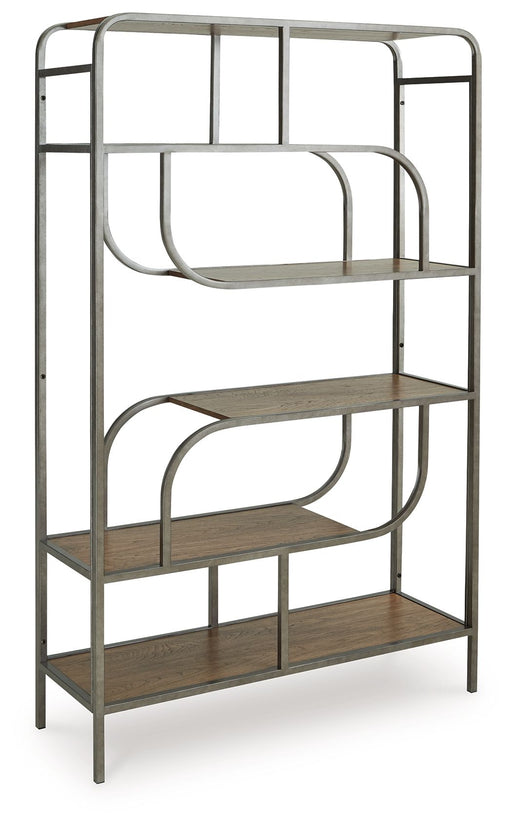 Jaddon - Brown / Antique Silver - Bookcase - Premium Etageres from Signature Design by Ashley® - Just $338! Shop now at Furniture Wholesale Plus  We are the best furniture store in Nashville, Hendersonville, Goodlettsville, Madison, Antioch, Mount Juliet, Lebanon, Gallatin, Springfield, Murfreesboro, Franklin, Brentwood