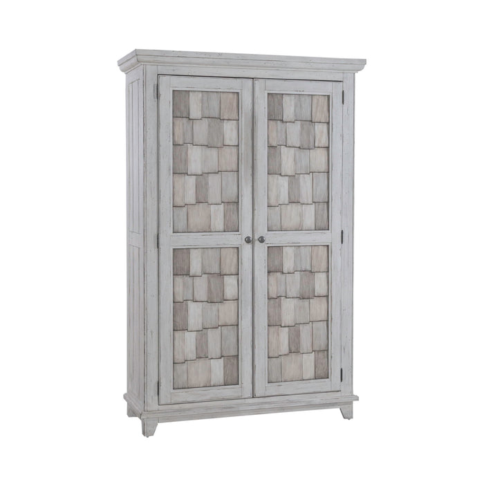River Place - Armoire - Riverstone White & Tobacco – Wardrobes by Liberty Furniture at Furniture Wholesale Plus , Nashville furniture store