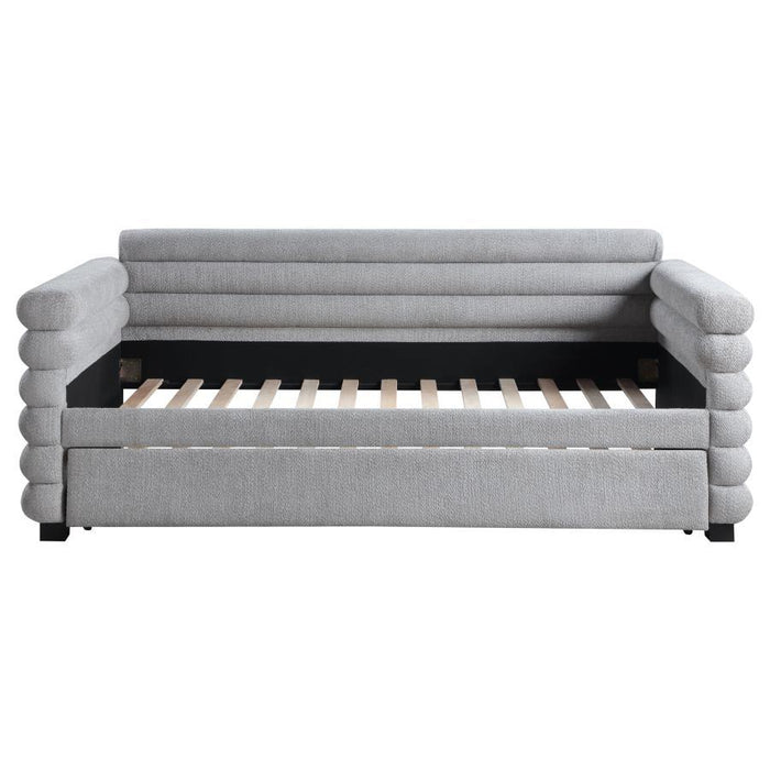 Patricia - Boucle Upholstered Day Bed With Trundle – Daybeds by CoasterEveryday at Furniture Wholesale Plus , Nashville furniture store