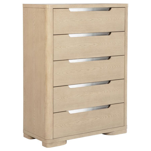 Ladera - 5-Drawer Bedroom Chest Of Drawers - Light Elm – Accent Chests by Coaster Fine Furniture at Furniture Wholesale Plus , Nashville furniture store