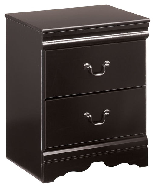 Huey Vineyard - Black - Two Drawer Night Stand - Premium Accent Nightstands from Signature Design by Ashley® - Just $158! Shop now at Furniture Wholesale Plus  We are the best furniture store in Nashville, Hendersonville, Goodlettsville, Madison, Antioch, Mount Juliet, Lebanon, Gallatin, Springfield, Murfreesboro, Franklin, Brentwood