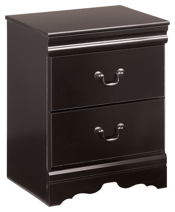 Huey Vineyard - Two Drawer Night Stand - Black – Accent Nightstands by Signature Design by Ashley® at Furniture Wholesale Plus , Nashville furniture store