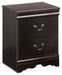 Huey Vineyard - Two Drawer Night Stand - Black – Accent Nightstands by Signature Design by Ashley® at Furniture Wholesale Plus , Nashville furniture store