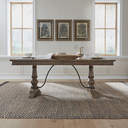 Americana Farmhouse - Trestle Table - Dusty Taupe – Dining Tables by Liberty Furniture at Furniture Wholesale Plus , Nashville furniture store