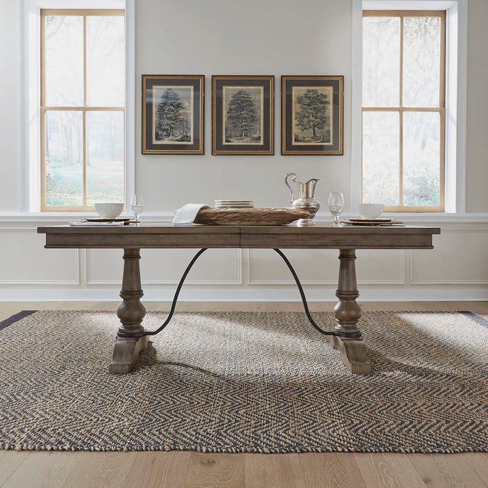 Americana Farmhouse - Trestle Table - Dusty Taupe – Dining Tables by Liberty Furniture at Furniture Wholesale Plus , Nashville furniture store
