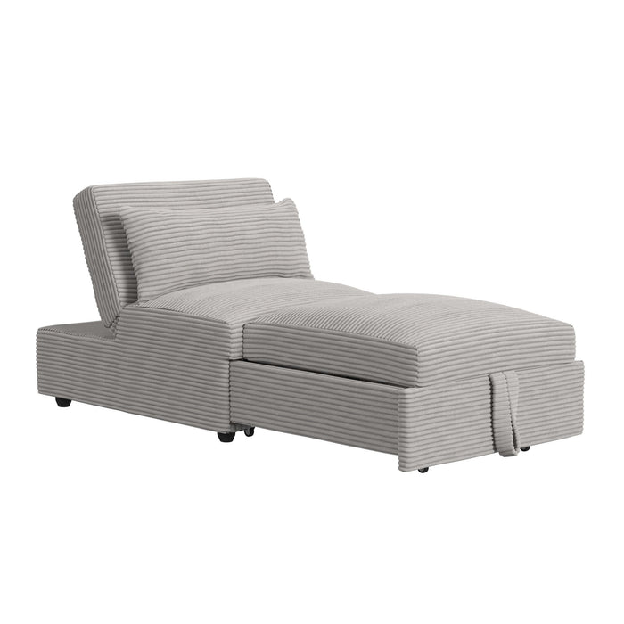 Pluto - Chair With Kidney Pillow, Klik Klak And Pop Up - Coronado Gray – Armless Chairs by Elements International at Furniture Wholesale Plus , Nashville furniture store