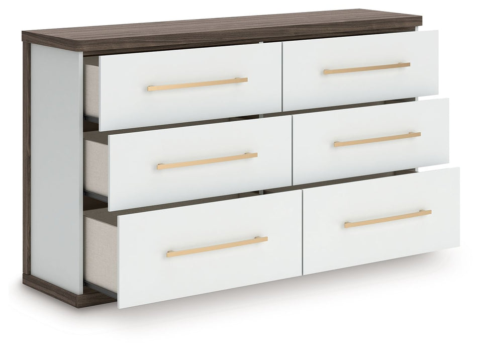 Kendanport - 3 Pc. - Dresser And 2 Nightstands - Brown / White – 3 Piece Bedroom Sets by Signature Design by Ashley® at Furniture Wholesale Plus , Nashville furniture store