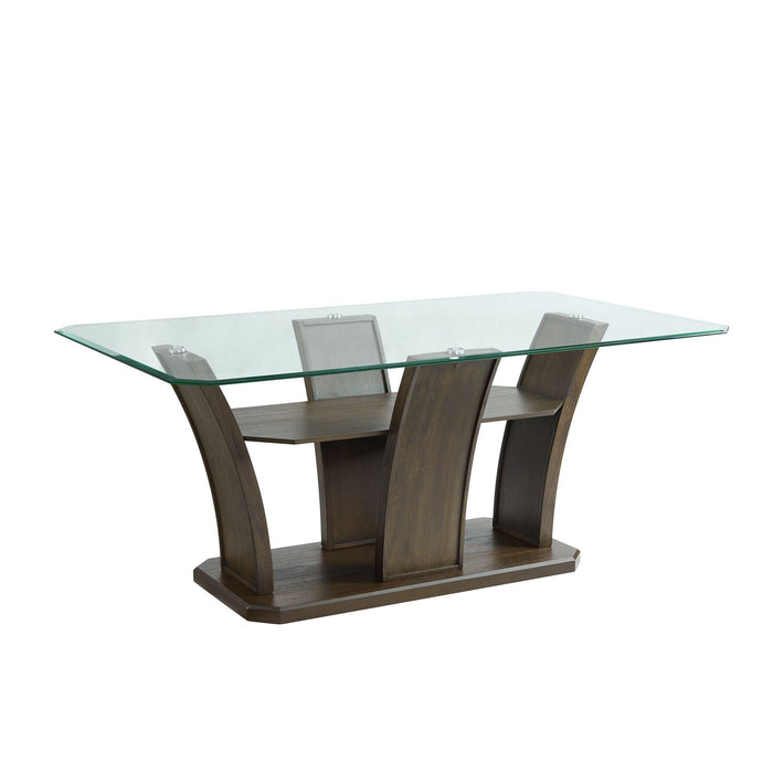 Dapper - 5 Piece Rectangular Standard Height Dining Set Table & Four Chairs - Walnut – 5 Piece Dining Room Sets by Elements International at Furniture Wholesale Plus , Nashville furniture store