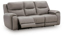 Real Moments - Power Reclining Sofa With Audio Seating - Ash – Reclining Sofas by Signature Design by Ashley® at Furniture Wholesale Plus , Nashville furniture store