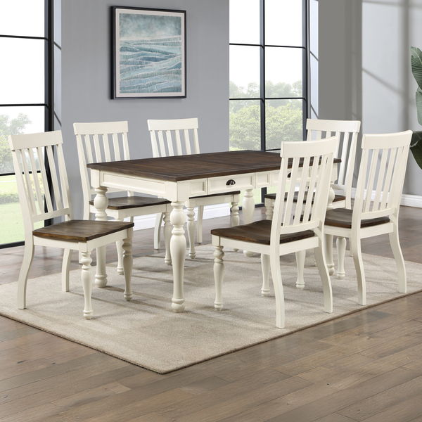 Joanna - Dining Set With Two Tone Table – 5 Piece Dining Room Sets by Steve Silver Furniture at Furniture Wholesale Plus , Nashville furniture store