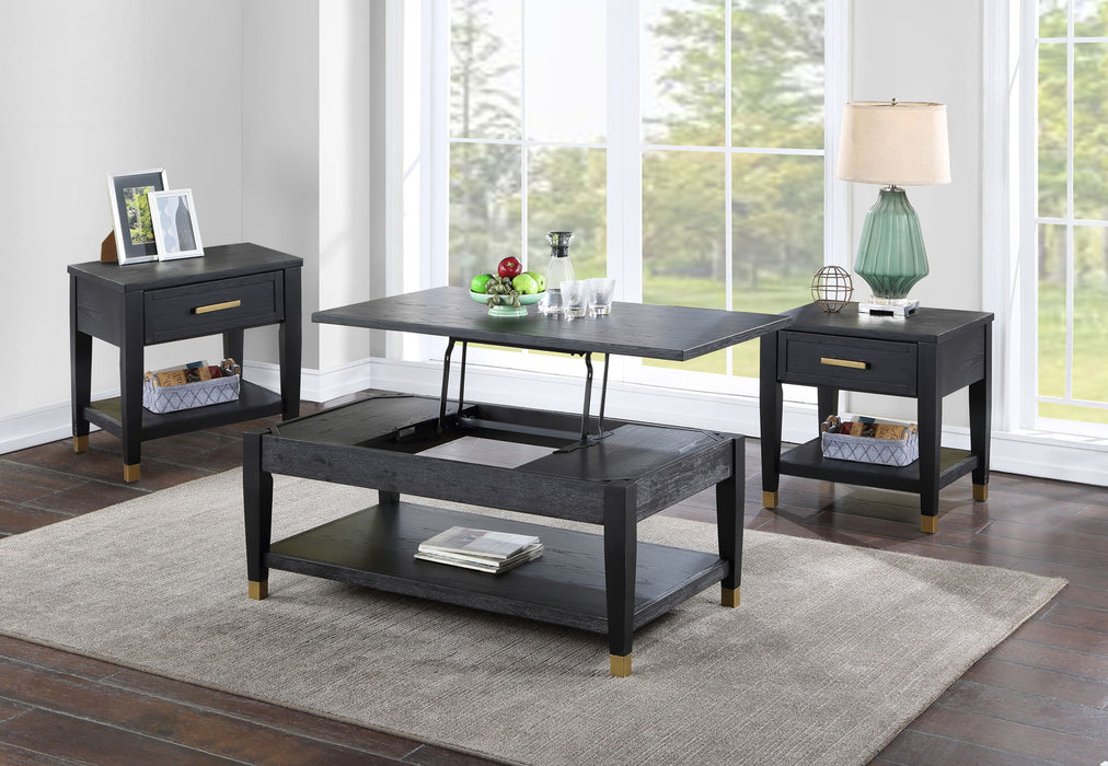 Yves - 3 Piece Occasional Table Set - Black – Table Sets by Steve Silver Furniture at Furniture Wholesale Plus , Nashville furniture store