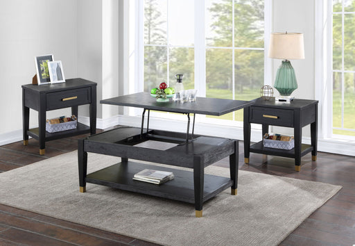 Yves - 3 Piece Occasional Table Set - Black – Table Sets by Steve Silver Furniture at Furniture Wholesale Plus , Nashville furniture store