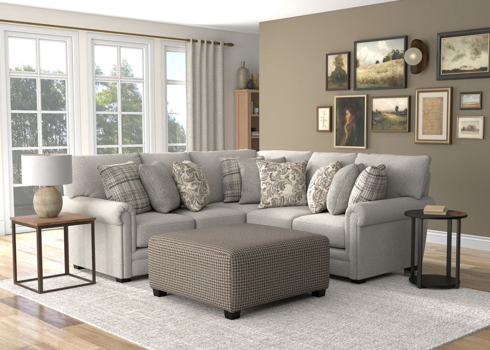 Livingston - Sectional With Comfort Coil Seating, 40" Cocktail Ottoman And Accent Pillows Included – 2 Piece Living Room Sets by Jackson at Furniture Wholesale Plus , Nashville furniture store