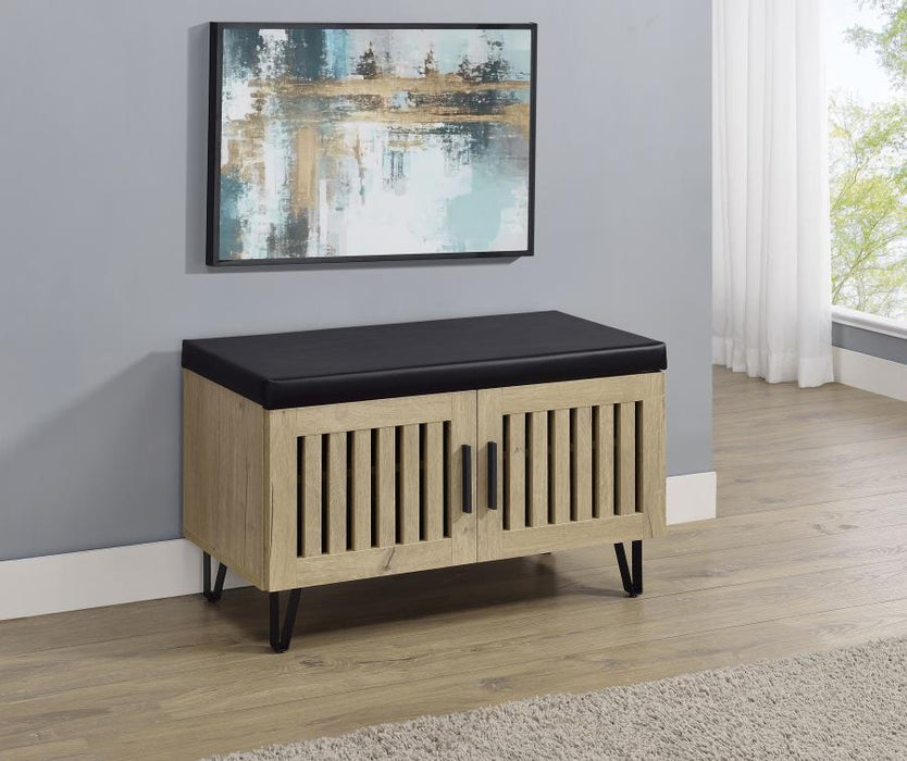 Brixton - 2-Door Padded Entryway Shoe Storage Bench - Premium Storage Benches from Coaster Fine Furniture - Just $279! Shop now at Furniture Wholesale Plus  We are the best furniture store in Nashville, Hendersonville, Goodlettsville, Madison, Antioch, Mount Juliet, Lebanon, Gallatin, Springfield, Murfreesboro, Franklin, Brentwood