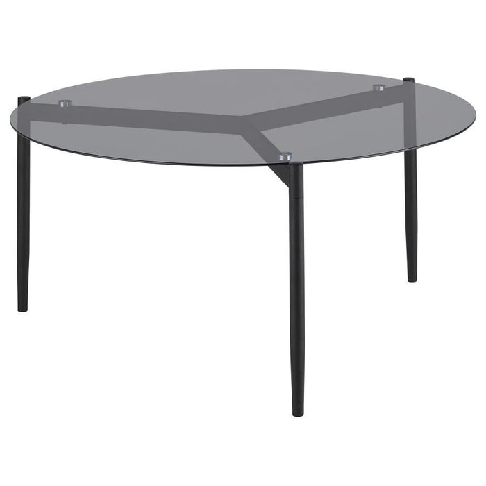 Rosalie - Round Smoked Glass Top Table – End Tables by CoasterEveryday at Furniture Wholesale Plus , Nashville furniture store