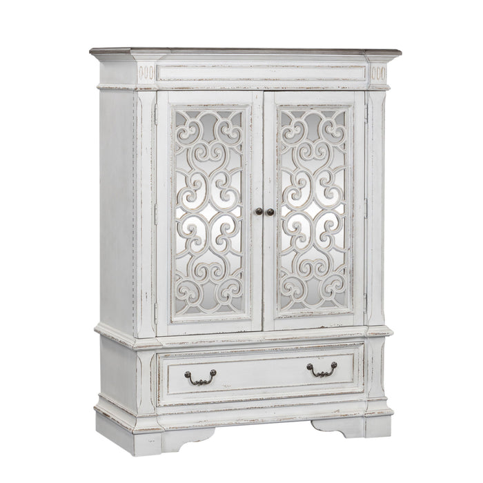 Abbey Park - Mirrored Door Chest - Antique White – Door Chests by Liberty Furniture at Furniture Wholesale Plus , Nashville furniture store