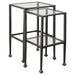 Leilani - 2 Piece Glass Top Nesting Table Set - Black – Nesting Tables by CoasterEssence at Furniture Wholesale Plus , Nashville furniture store