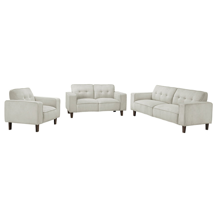 Deerhurst - Upholstered Tufted Track Arm Sofa Set - Premium Stationary Sofas & Loveseats from Coaster Fine Furniture - Just $1189! Shop now at Furniture Wholesale Plus  We are the best furniture store in Nashville, Hendersonville, Goodlettsville, Madison, Antioch, Mount Juliet, Lebanon, Gallatin, Springfield, Murfreesboro, Franklin, Brentwood