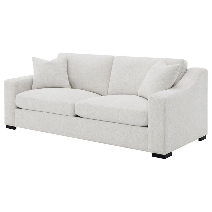 Ashlyn - Fabric Upholstered Track Arm Sofa - Sand – Stationary Sofas by Coaster Fine Furniture at Furniture Wholesale Plus , Nashville furniture store