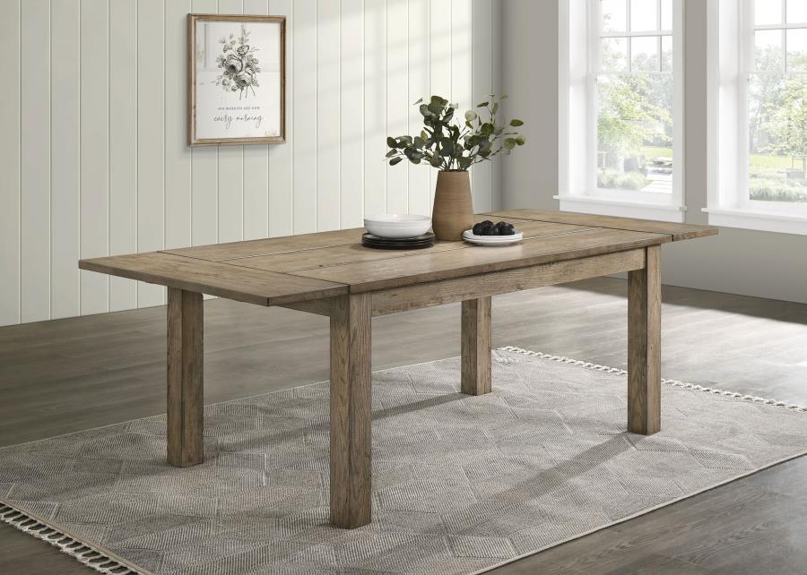 Cardova - 87" Solid Wood Extension Dining Table - Vineyard Oak – Dining Tables with Extensions by Coaster Fine Furniture at Furniture Wholesale Plus , Nashville furniture store