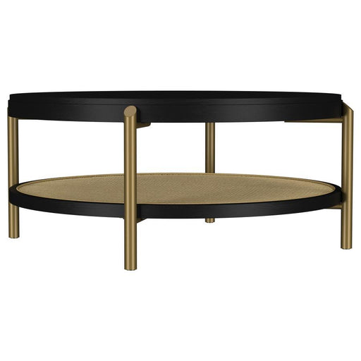 Arini - Round Coffee Table With Storage Shelf – Coffee Tables by Coaster Fine Furniture at Furniture Wholesale Plus , Nashville furniture store